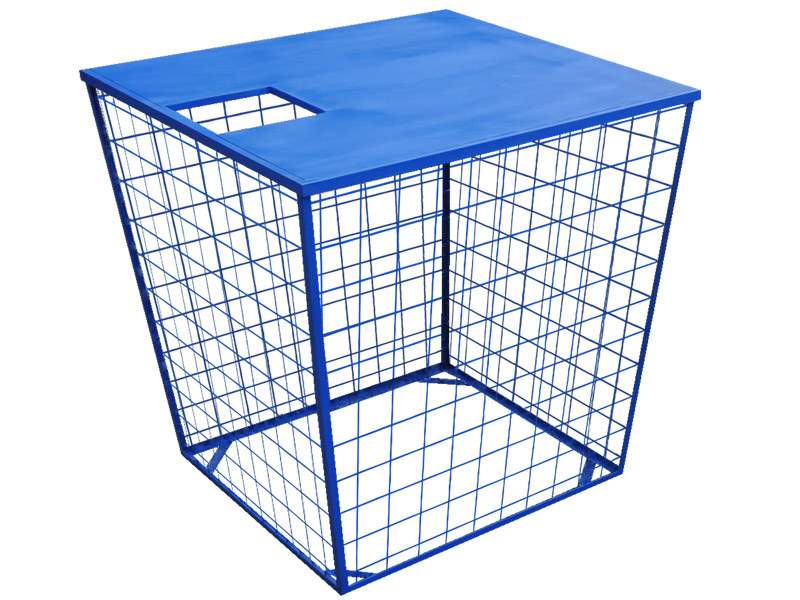 Контейнер для роздільного збору ТПВ з кришкою 1000х1000х1000 синій КОМПРЕД OL492/2